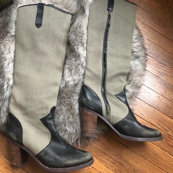 FREE PEOPLE - Farylrobin rare canvas & leather - Picture 1 of 9